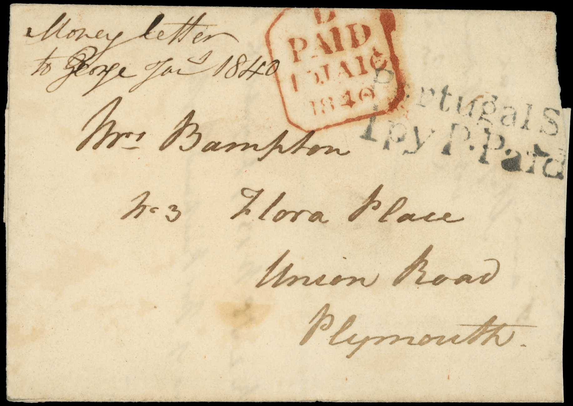 Postal History: Money letter dated 10 Jan...