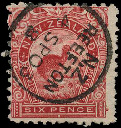 1903 Cowan paper 6d rose-red with...
