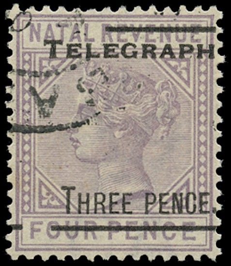 Telegraphs. 1902 surcharges on fiscal stamps, 3d on...