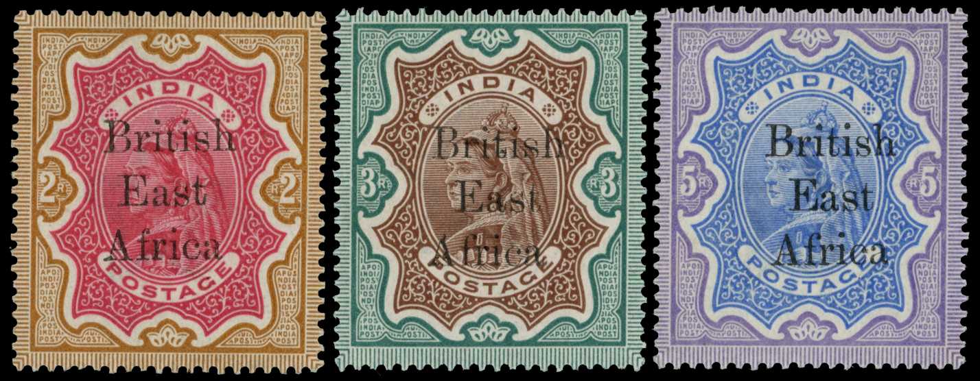 1895-96 India issues ovpt British East...