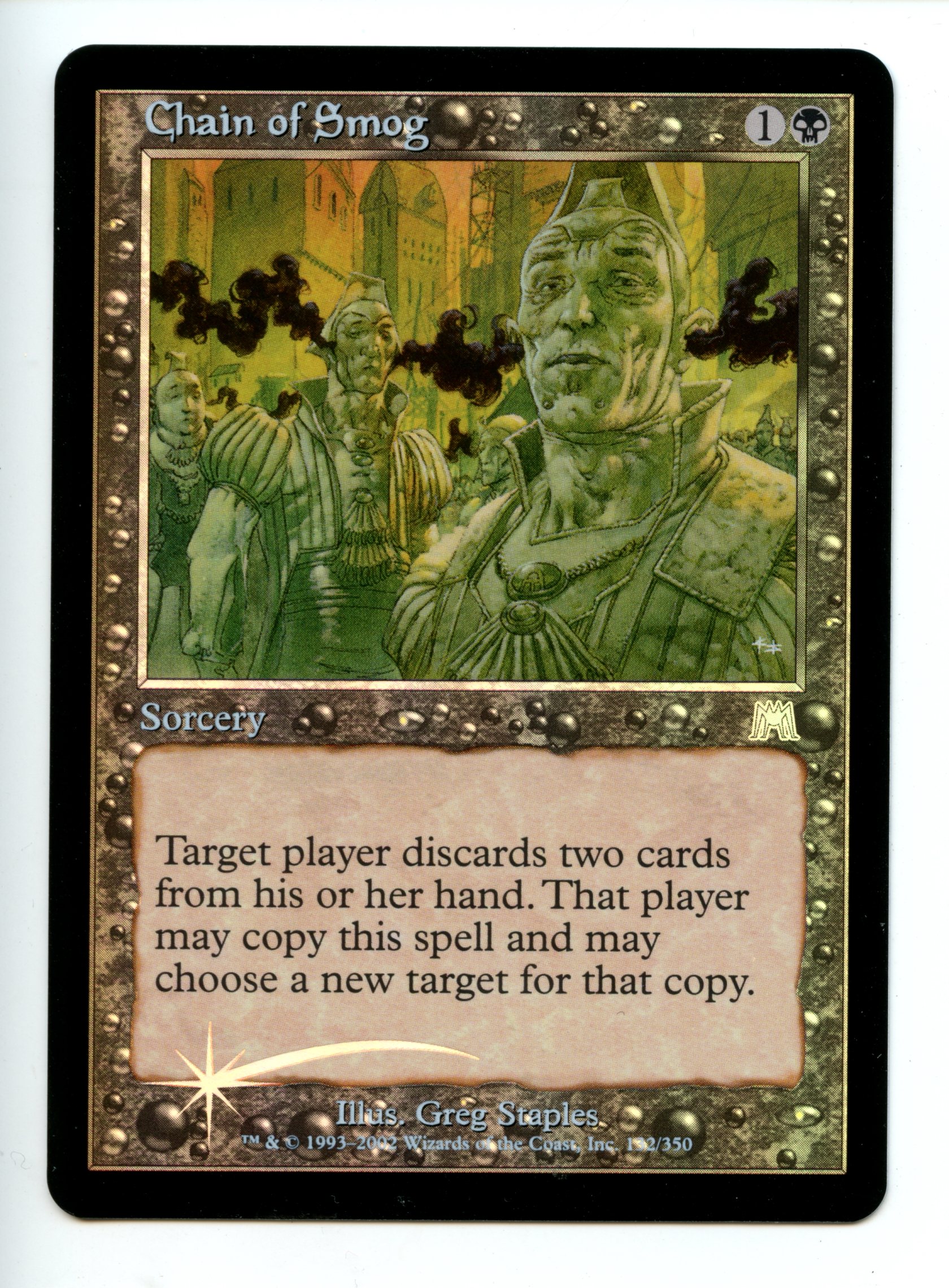 Magic: The Gathering  - Chain of Smog FOIL  - Onslaught - Lightly Played 