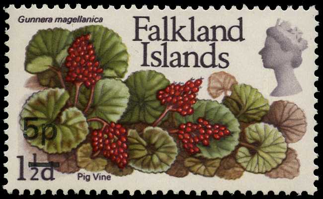 1971 1p on 1½p Pig Vine surcharged '5p'...