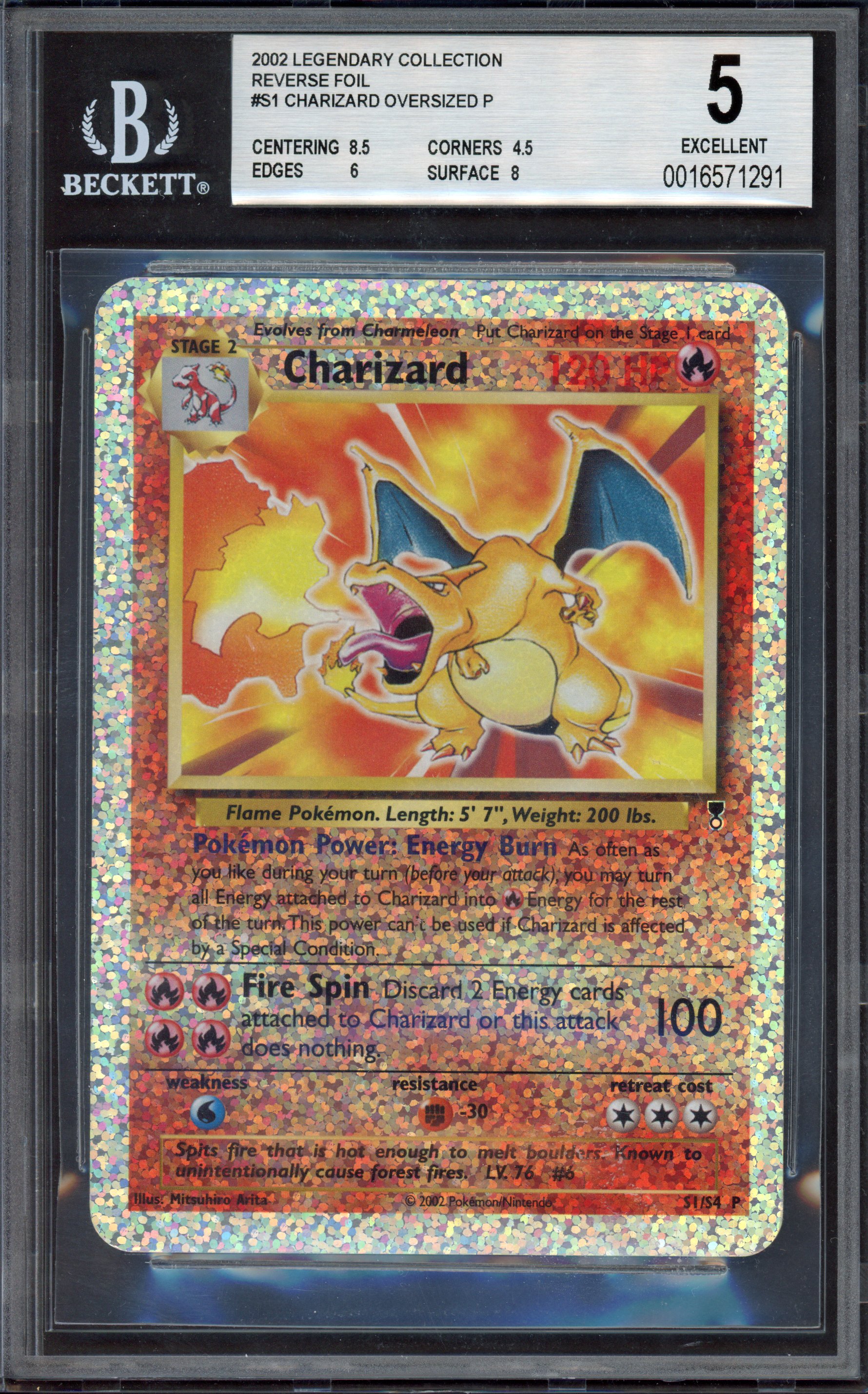 Pokémon TCG: Beckett 5 - 2002 Legendary Collection - Charizard Oversized
