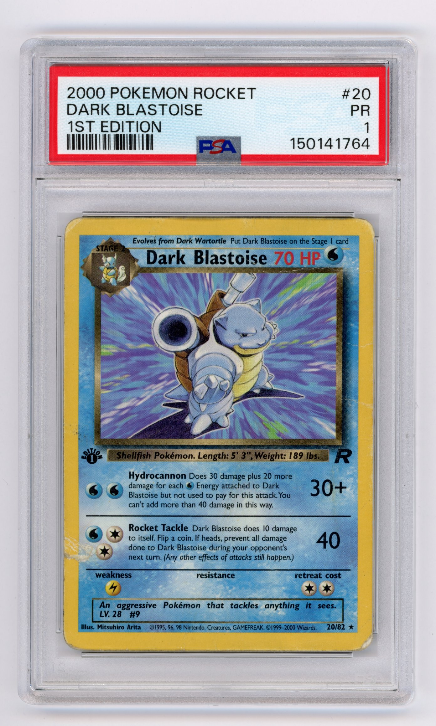PSA 1 Dark Blastoise #20 1st Edition Team Rocket