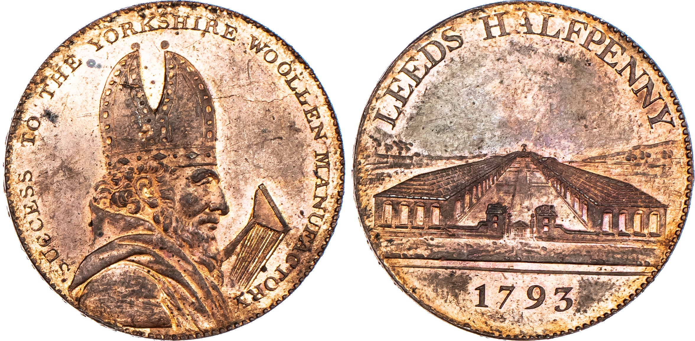 Leeds, Henry Brownbill Halfpenny 1793,...