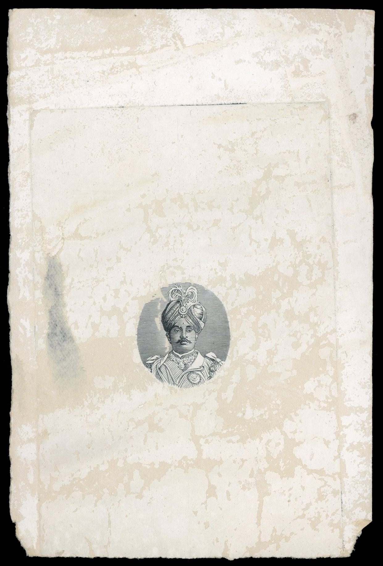 I.F.S Mysore 1925-53 die proof of the Raja's head