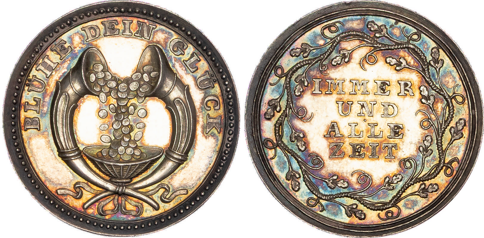 Germany, silver Proof Jeton - good luck offering