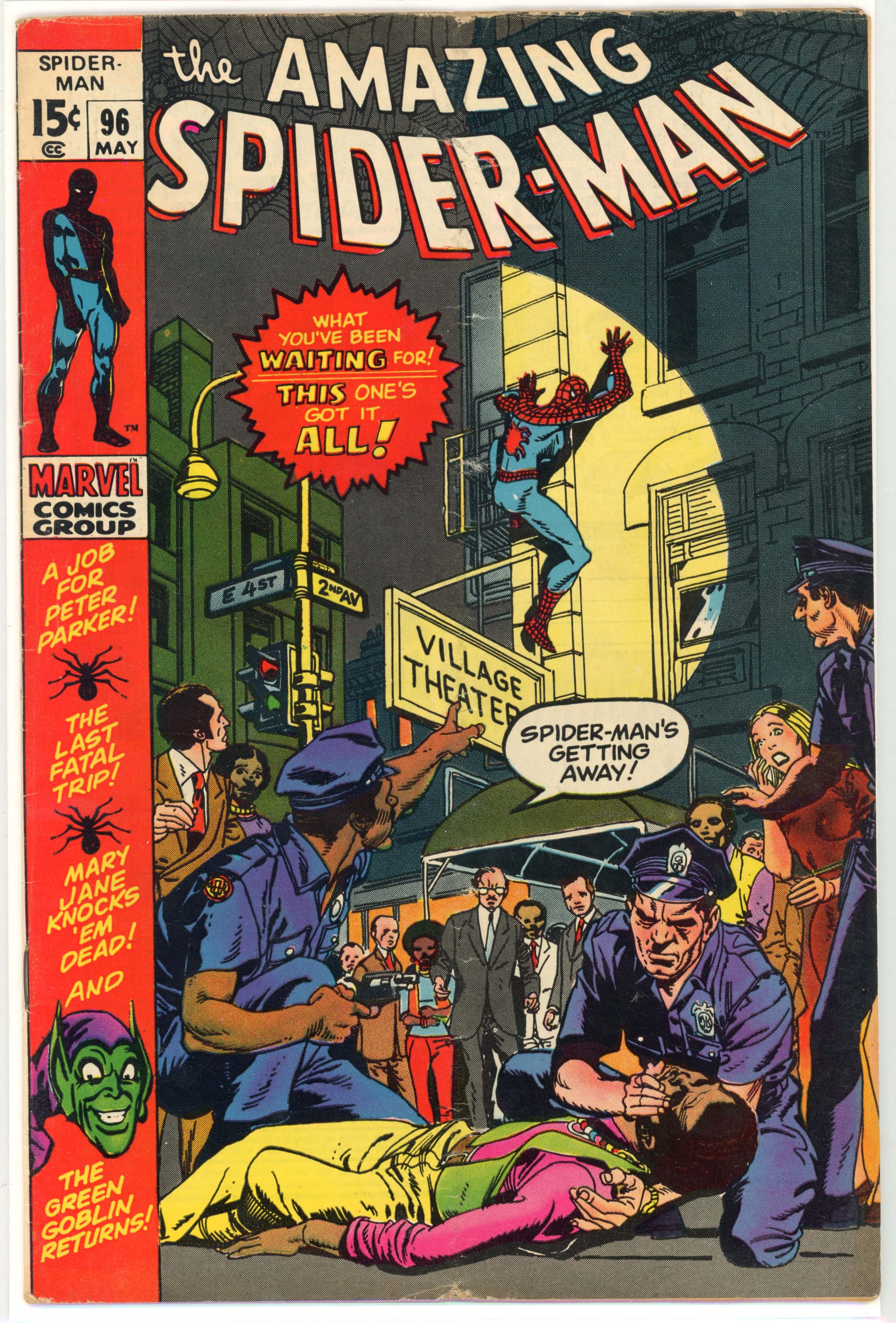 Amazing Spider-Man #96 (Marvel Comics, 1971) Drug story not approved by the Comics Code Authority