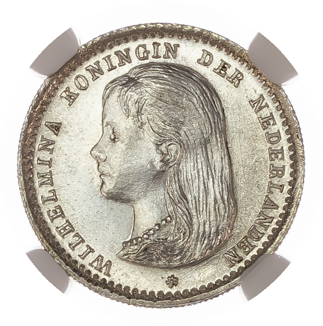 Netherlands. Wilhelmina AR 10 Cents. 1892. 