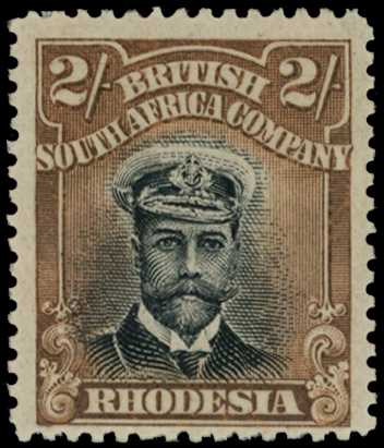 1913-7 2/- Head Die II, perf 14. Mint example...