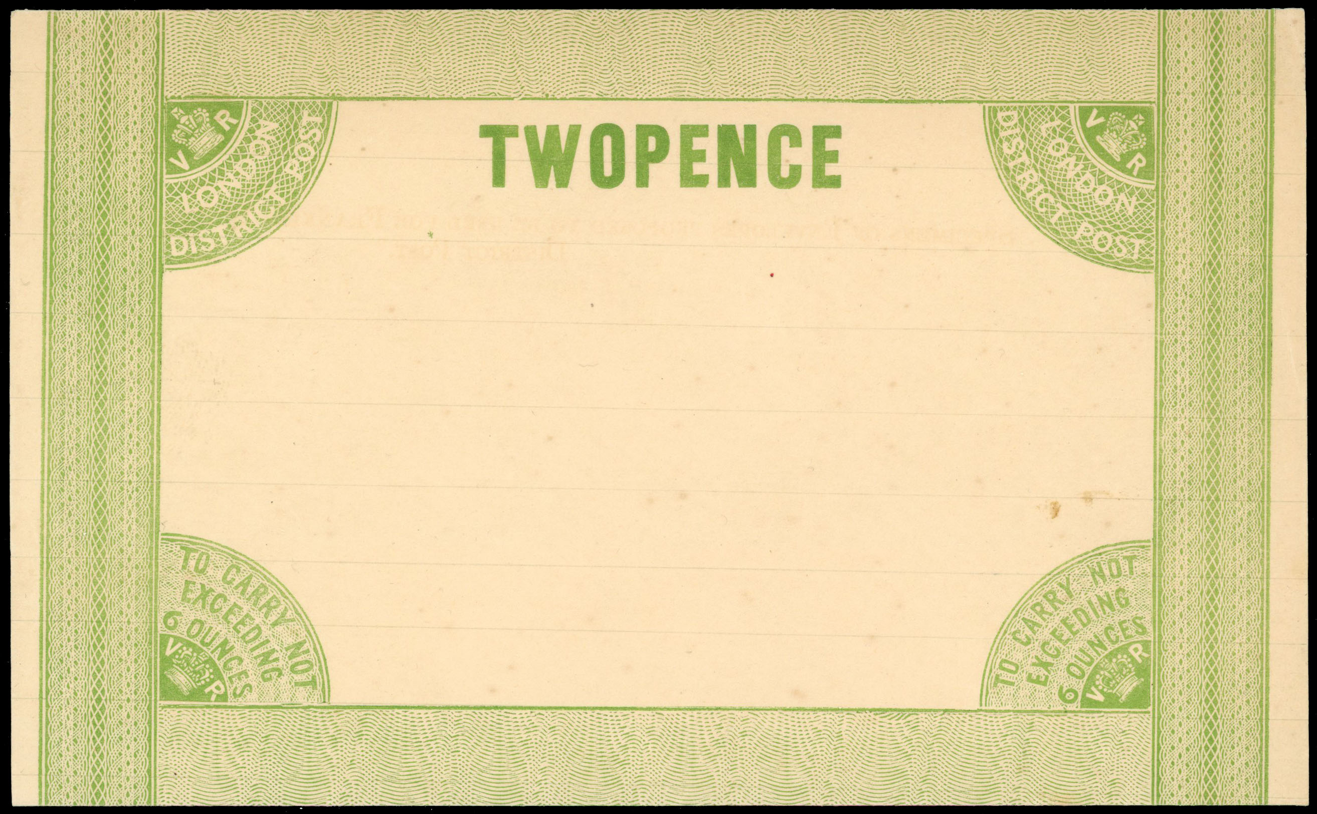 1837 2d "London District Post" lettersheet.