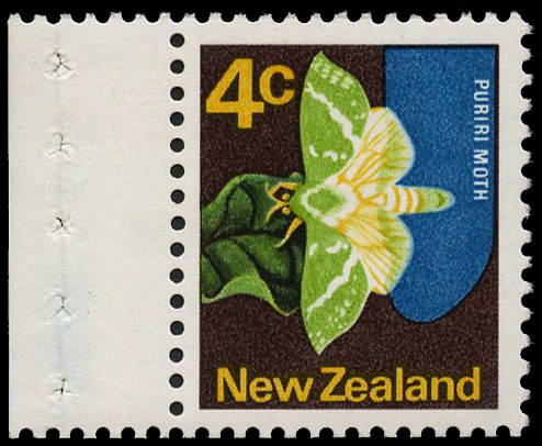 1970 4ct Puriri Moth, watermark sideways...