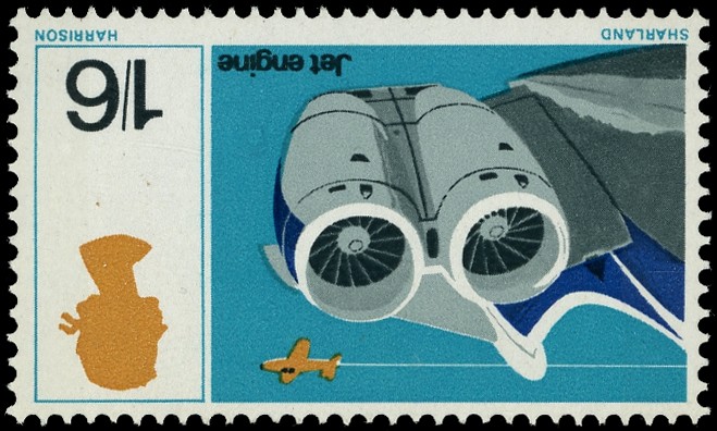 1967 1s6d British Discovery and Invention watermark inverted.