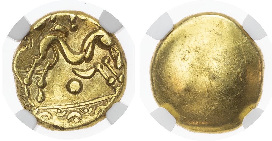 Imported Coinage, Ambiani (c. 58-55 BC) AV Stater, ‘Gallo-Belgic E’, Gallic Wars issue, 6.11g. 