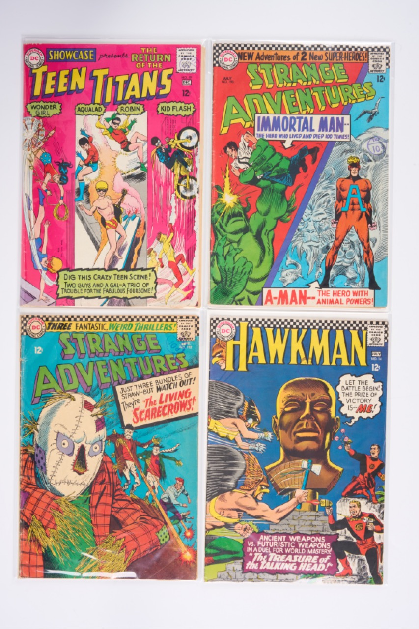 DC Showcase, Strange Adventures, and Hawkman Silver Age (DC Comics, 1965-66) Bundle of 5