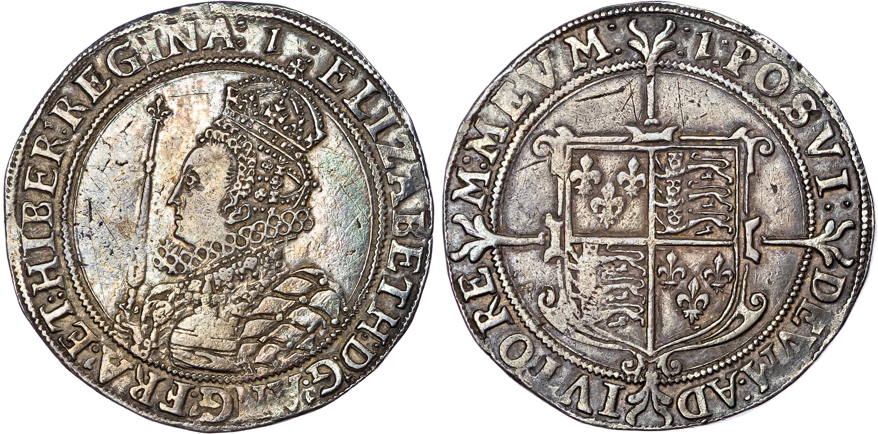 Elizabeth I (1558‐1603), AR Halfcrown, Seventh Issue, Tower (London) mint, mm. 1 (1601).