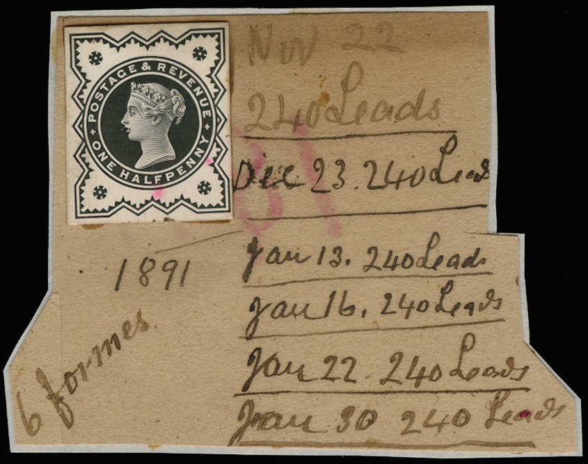 GB 1891 SG 197 ½d Die Proof