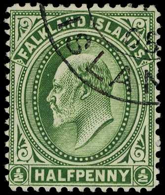1904 ½d yellow-green with watermark...