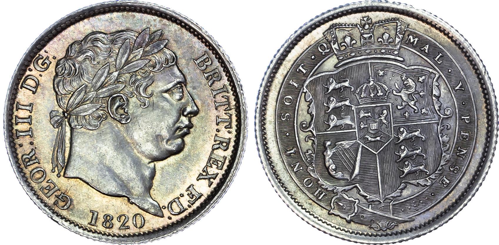 George III (1760-1820), Shilling, 1820.