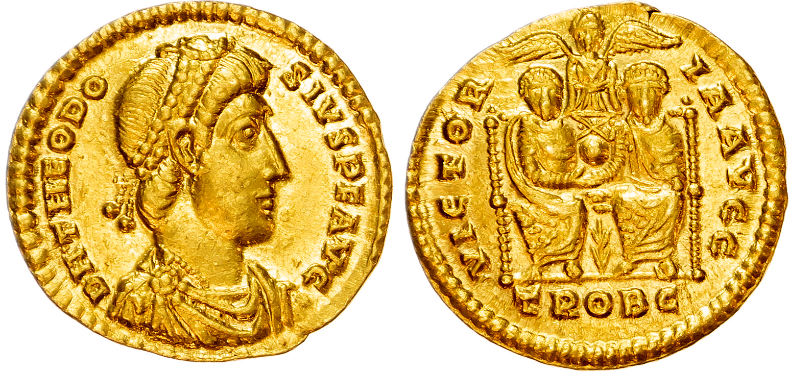 Theodosius I (AD 379-395) AV Solidus, Trier, c. AD 377-389, 4.50g. 