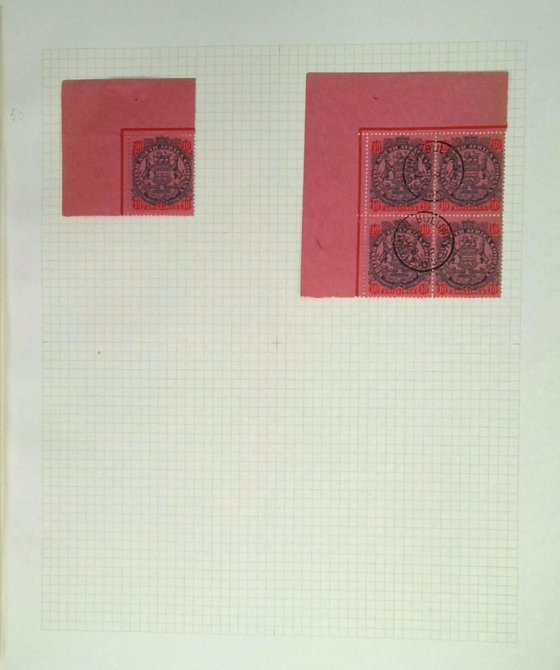 1896-97 corner plate blocks, pairs and...