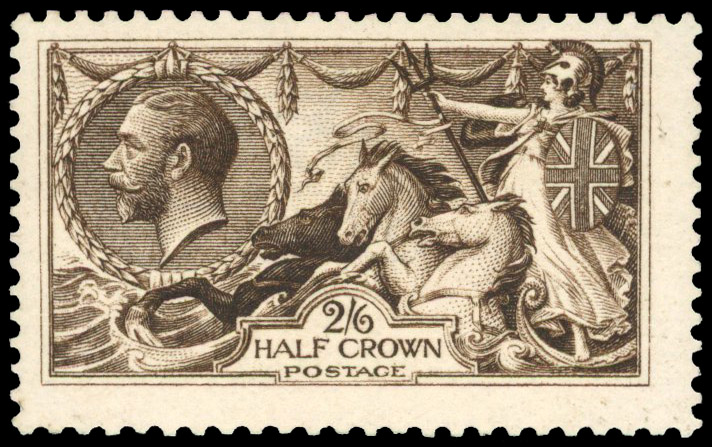 1913 2s6d Very deep sepia brown (Vandyke brown). unmounted o.g.