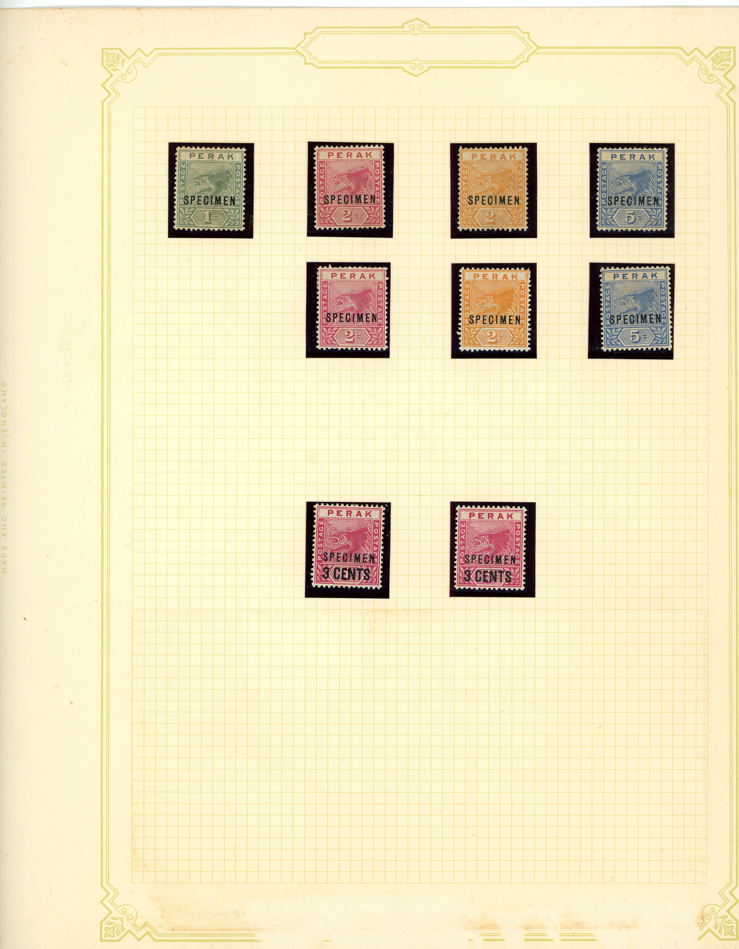 1892-1971 mint and used collection (hundreds) on leaves.  Includes SG 61s-5s Specimens with four duplicates; 1895...
