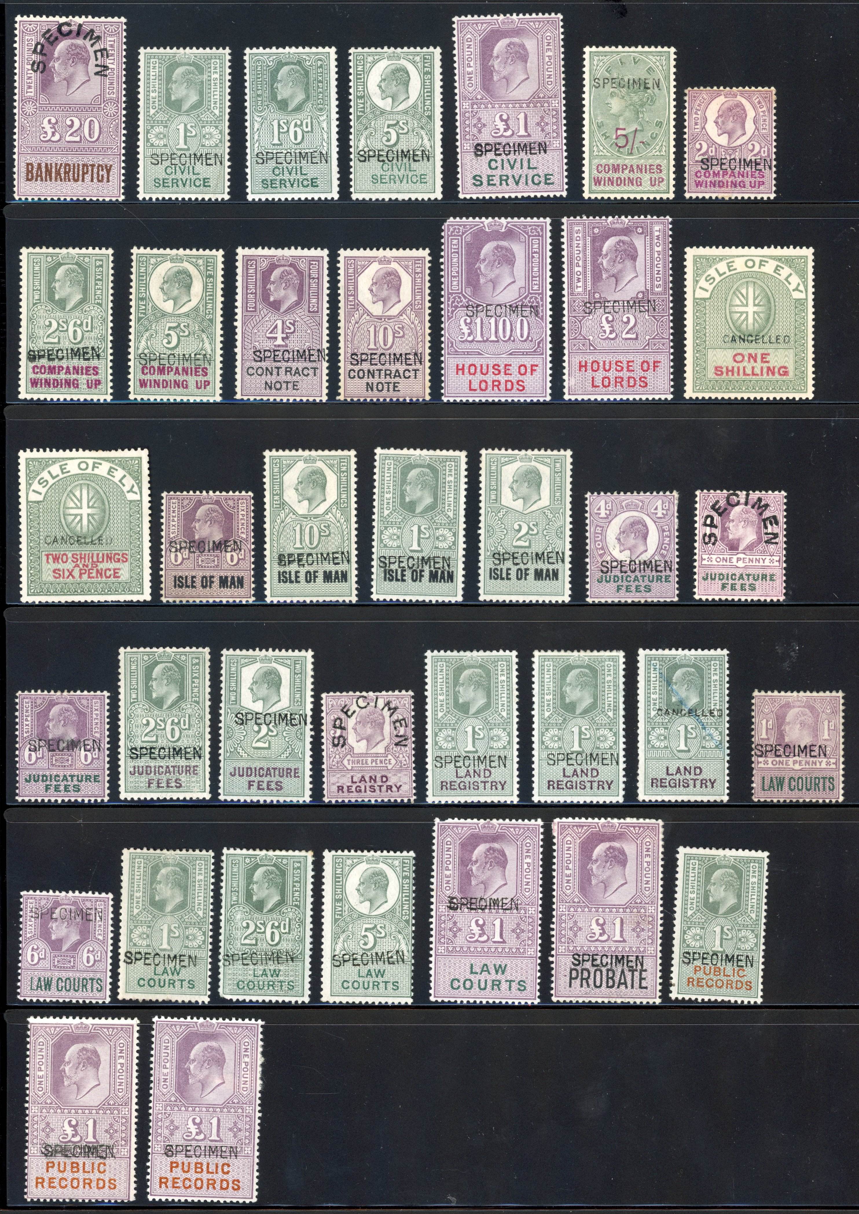 GB Revenues balance lot, mainly Specimens