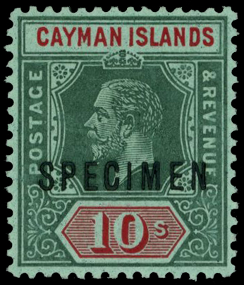 1914 10s. green and red on green...