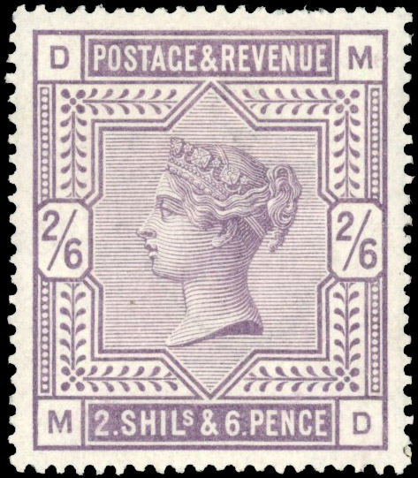 GB 1883 SG 179 2s6d deep lilac mint