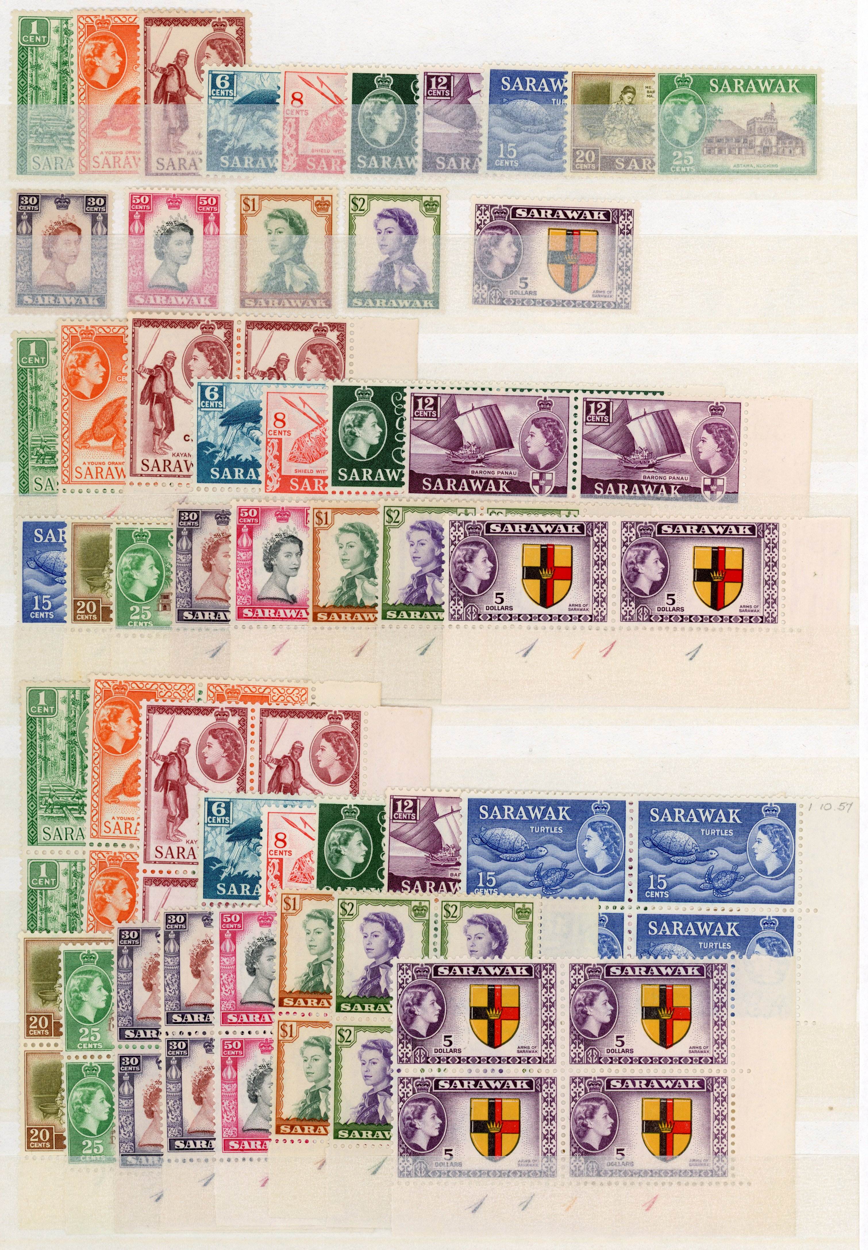 Sarawak SG 188-202 mint collection
