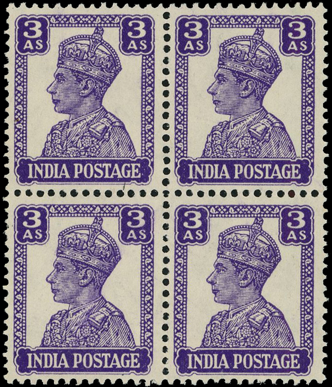 India SG 271bw block mint