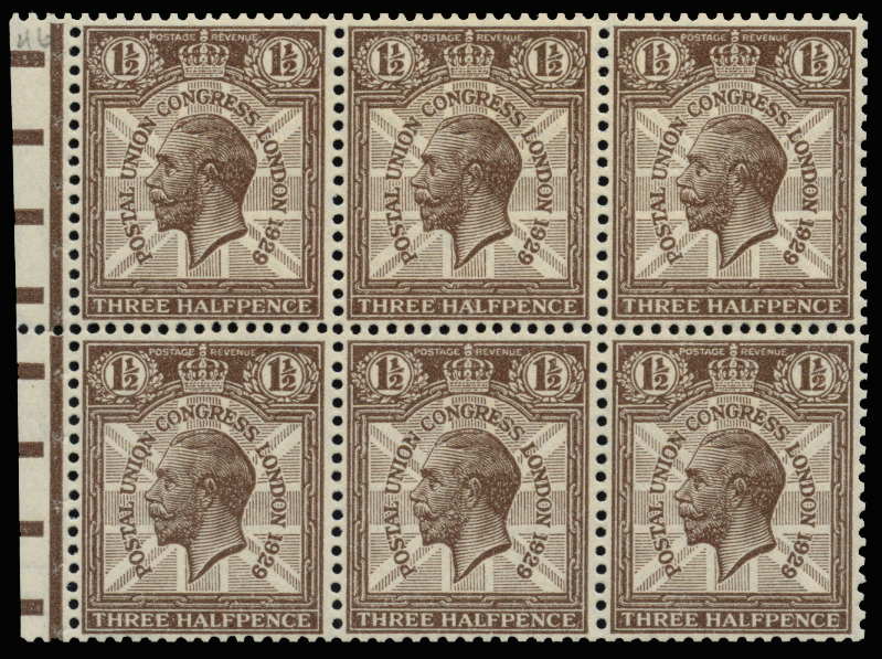 GB SG436var 1929 1½d Postal Union Congress.