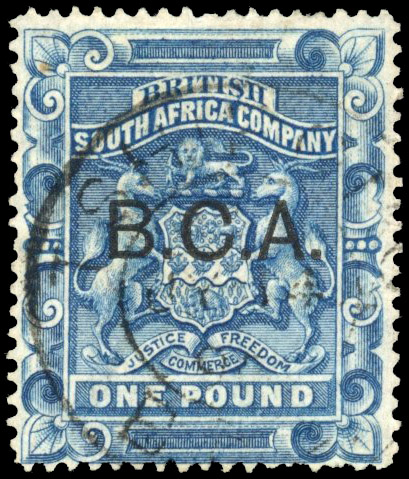 Nyasaland SG 14 1891 £1 deep blue used