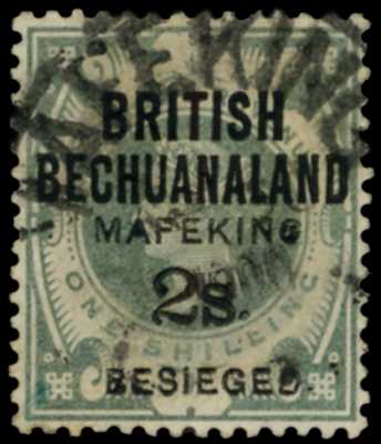 Mafeking. 1900 2/- surcharges on...