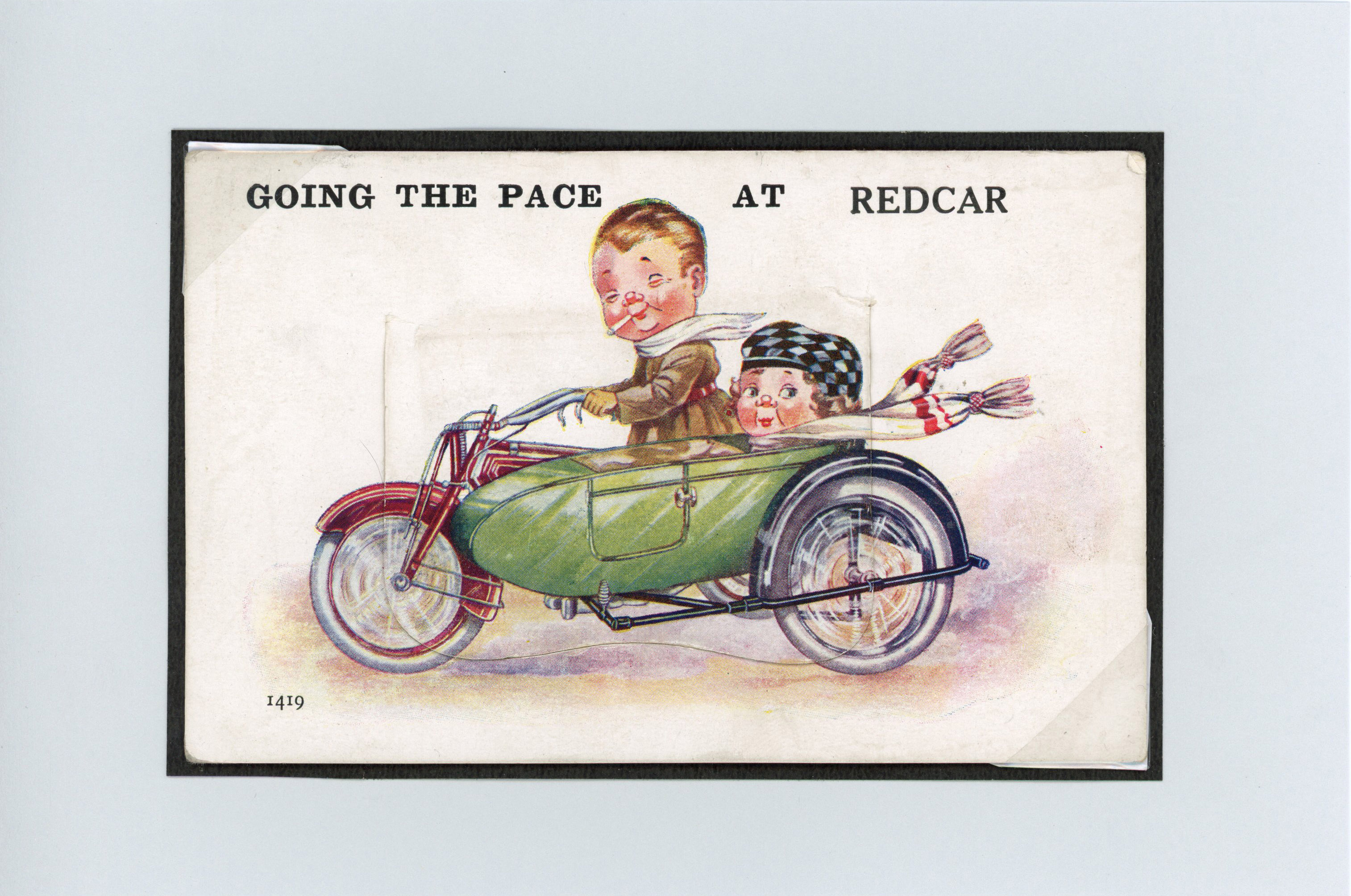 Great Britain 1927 novelty postcard with images attached under a flap