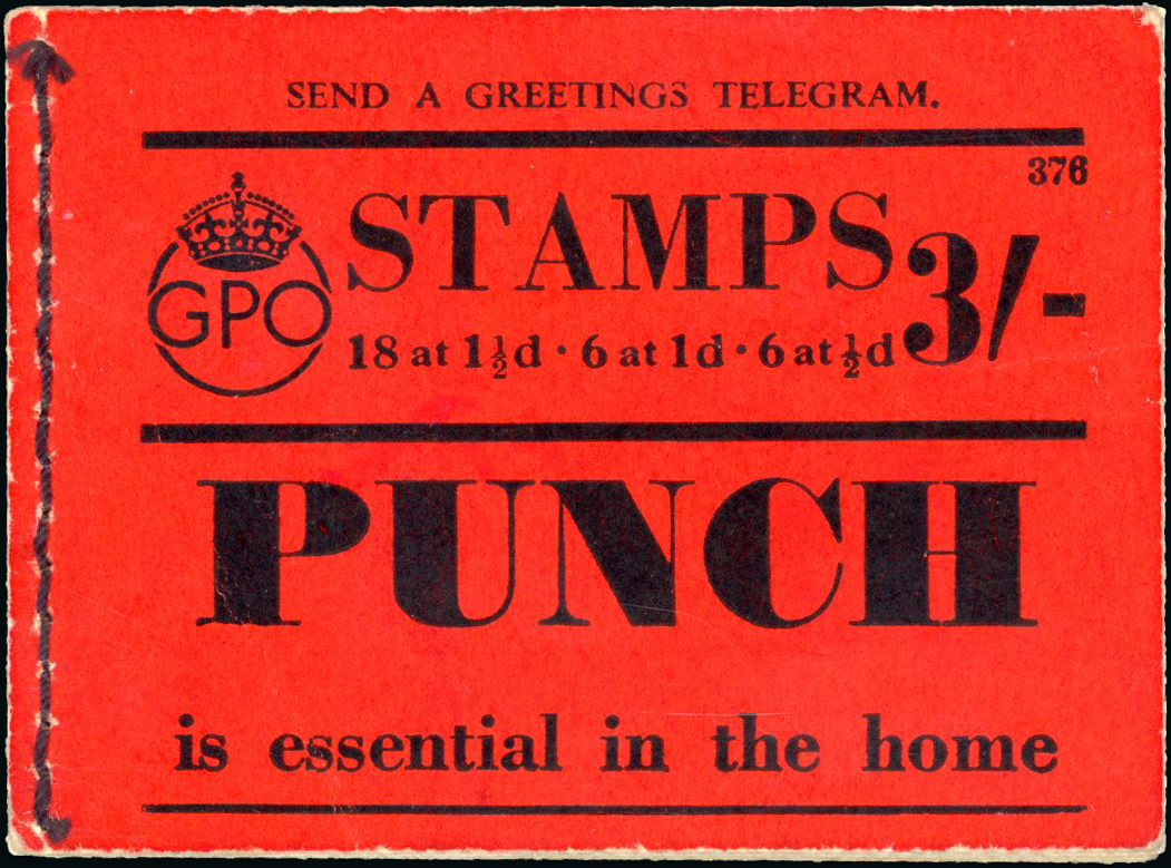 1938 3s Booklet (Edition 376). A very fine and fresh example. Scarce. BD22. 