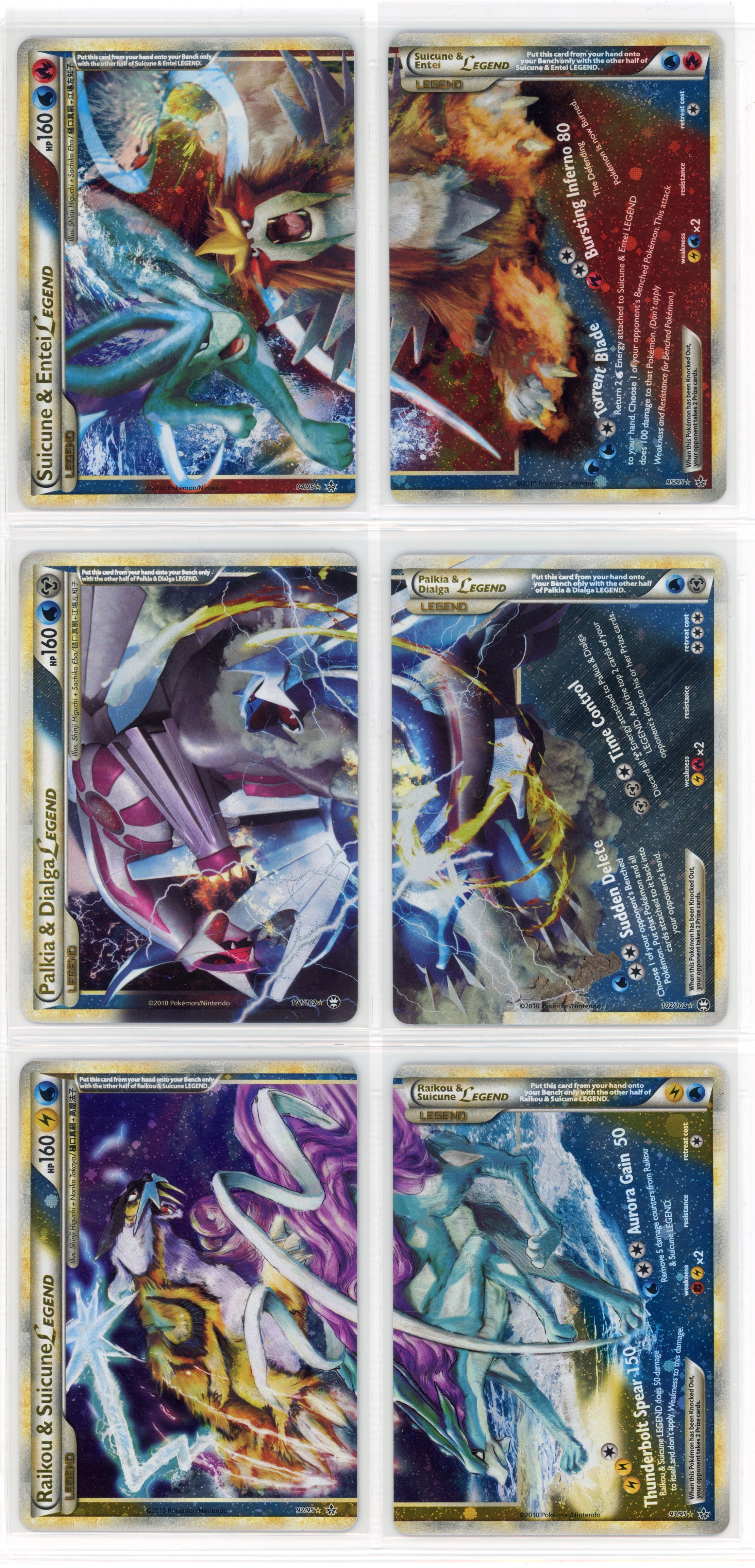 Heart Gold & Soul Silver LEGEND Collection Avg. Condition VLP to NM