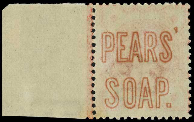 1887 Jubilee ½d vermilion right marginal...