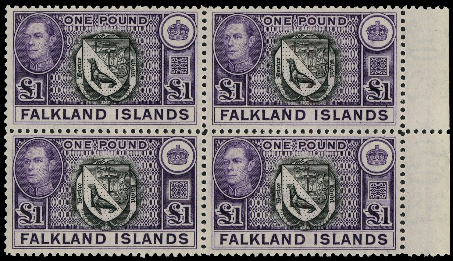 Falkland Islands SG 163 block mint