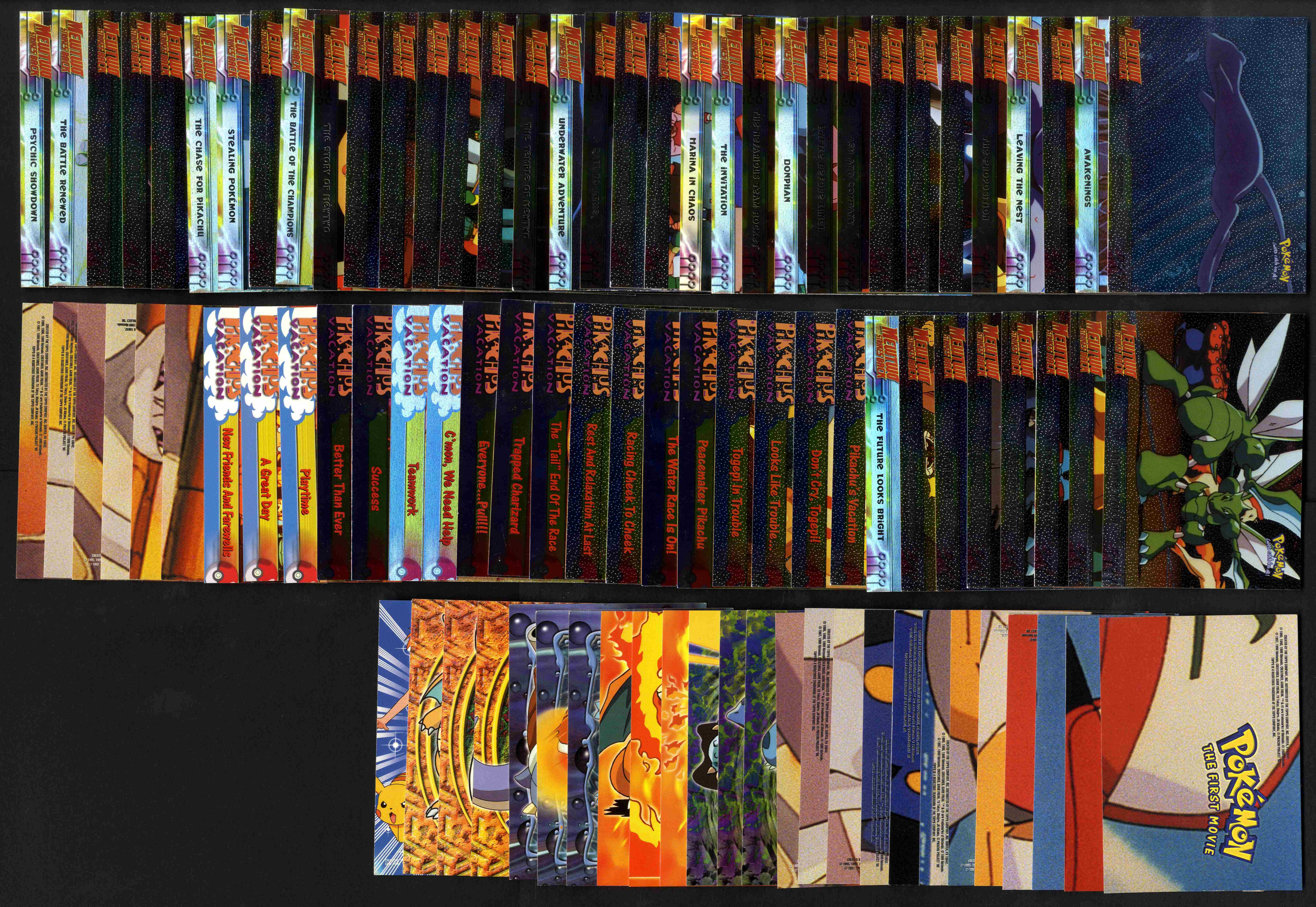 TOPPS Pokémon: The First Movie – Complete set – 72 cards / 18 stickers.