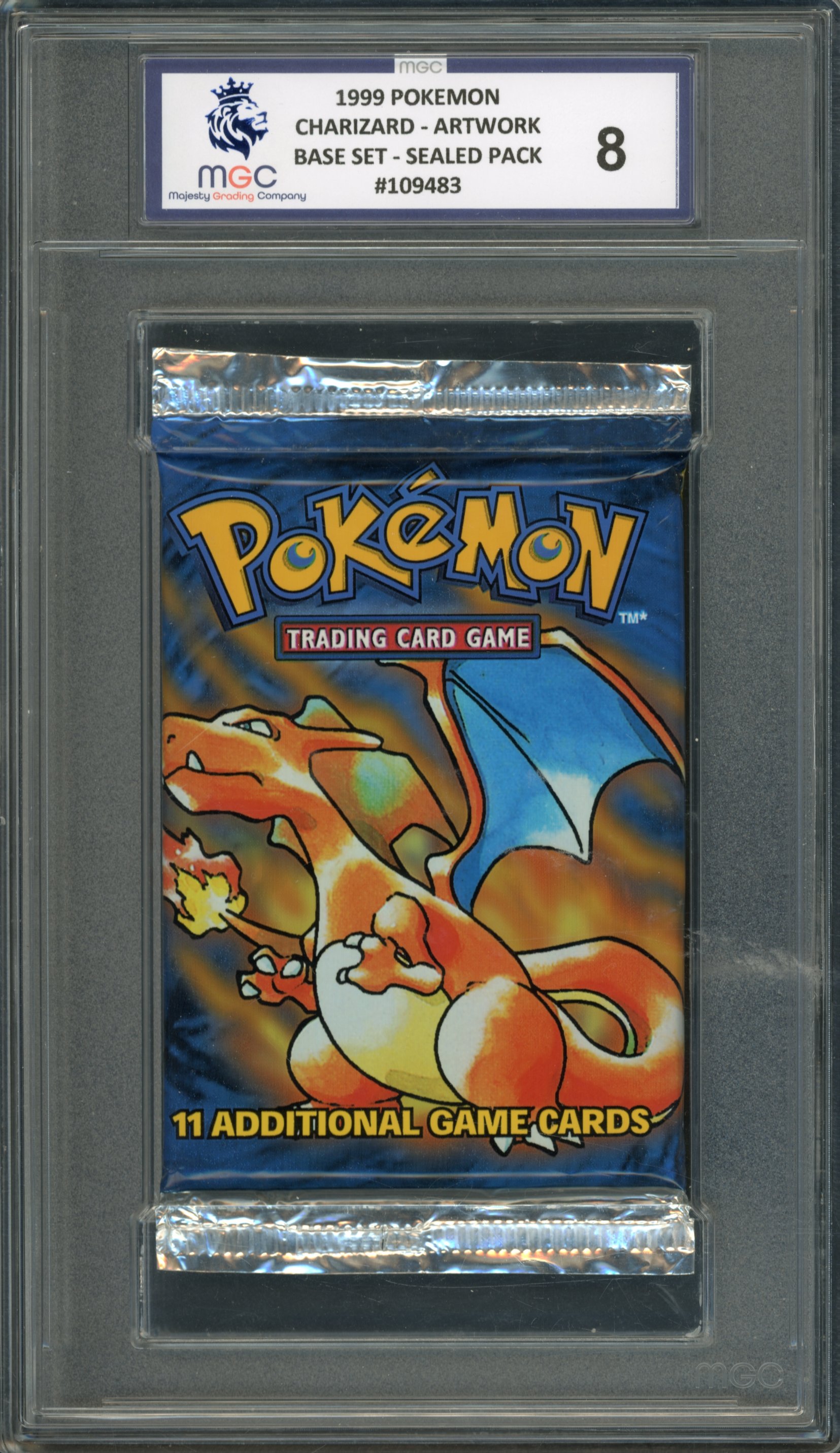 <p>MGC 8 - Base Set Booster Pack - Charizard Art Work WOTC 1999</p>