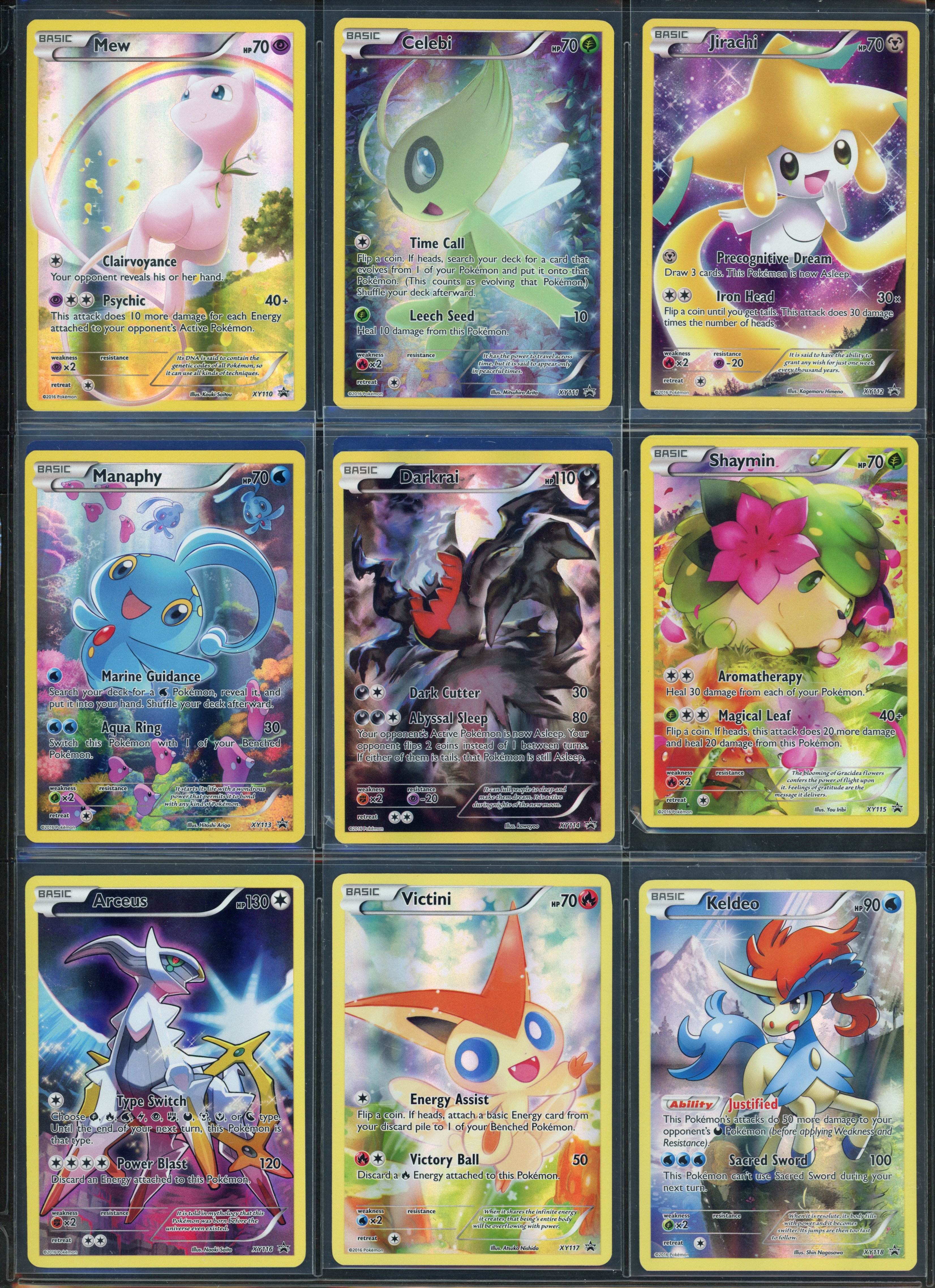 XY Black Star Promos Mythical Collection Complete 11/11