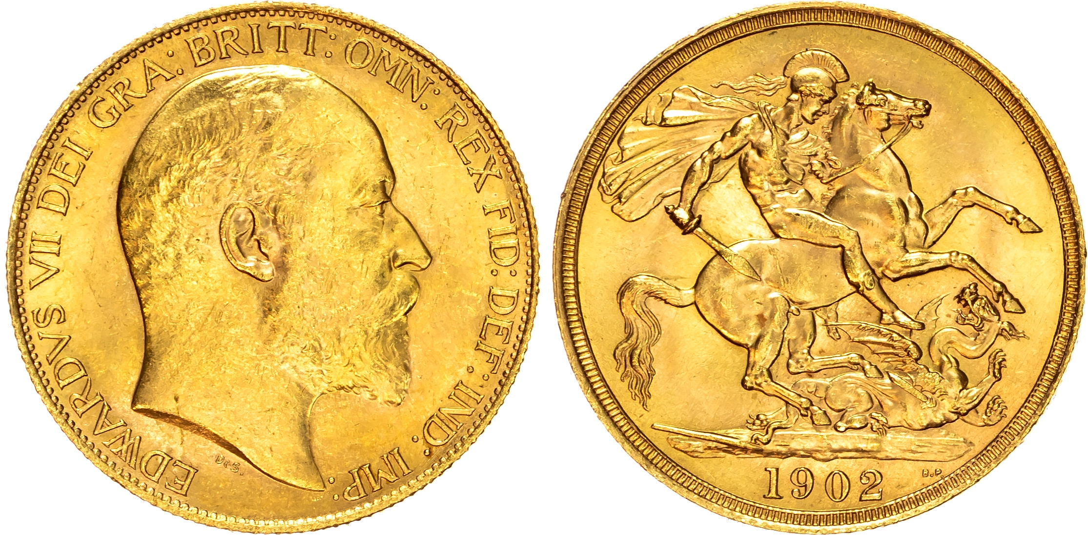 Edward VII (1901-1910) Matt Proof Two Pound, 1902.