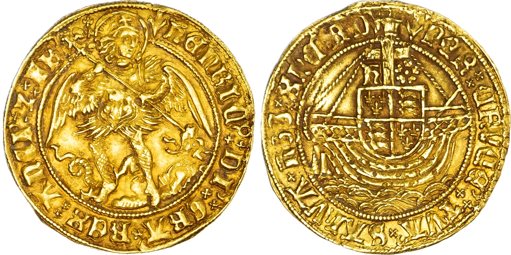 Henry VII (1485‑1509), Angel, Type V, mm pheon ‑ 1505‑1509,