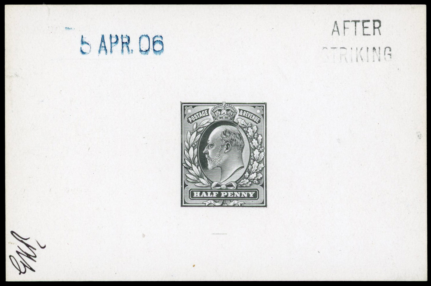 Great Britain SG 215var die proof 