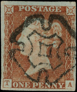 1841 1d Red-Brown Pl.21 (TA) York MC.