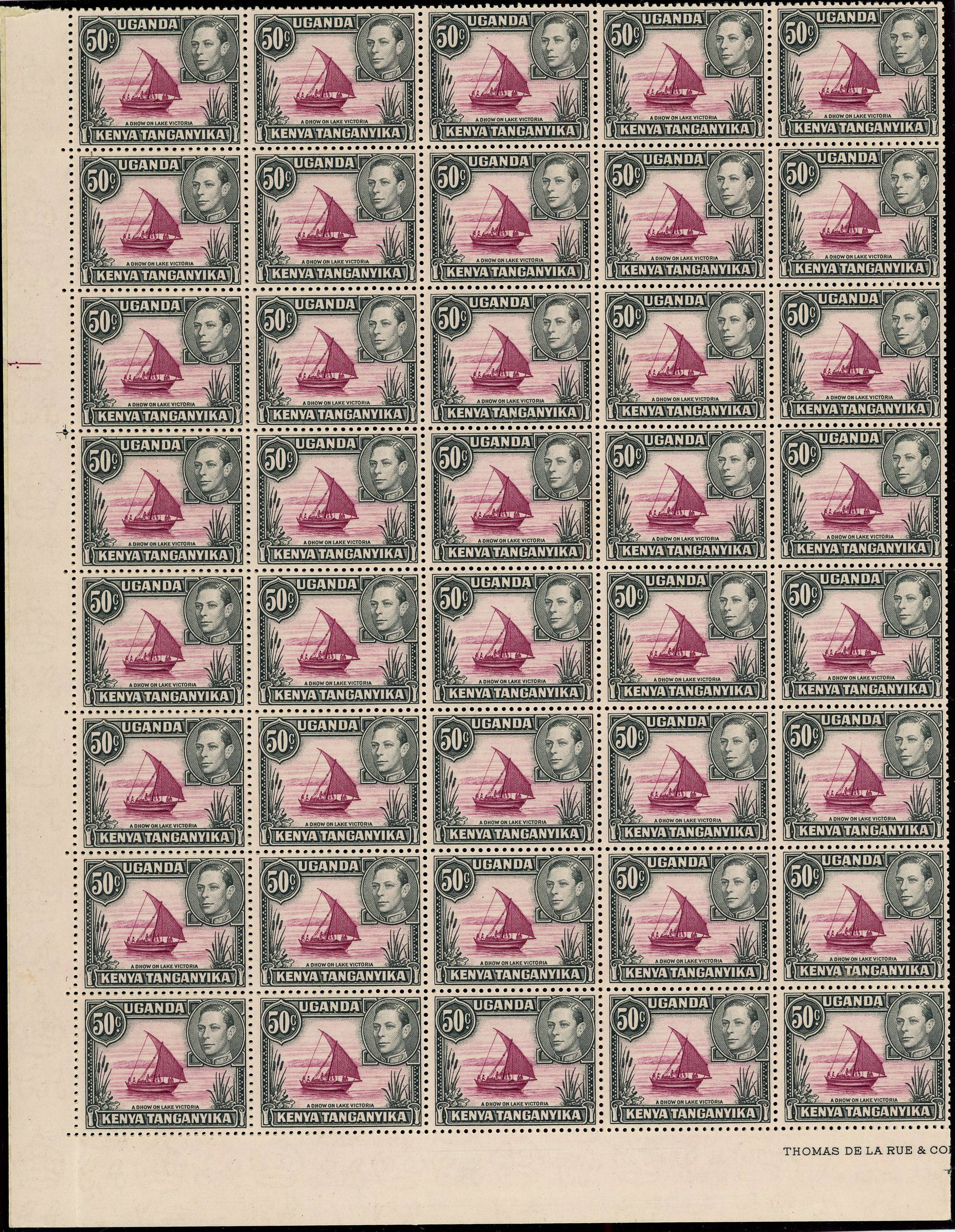 KUT SG 144e block of 80 mint