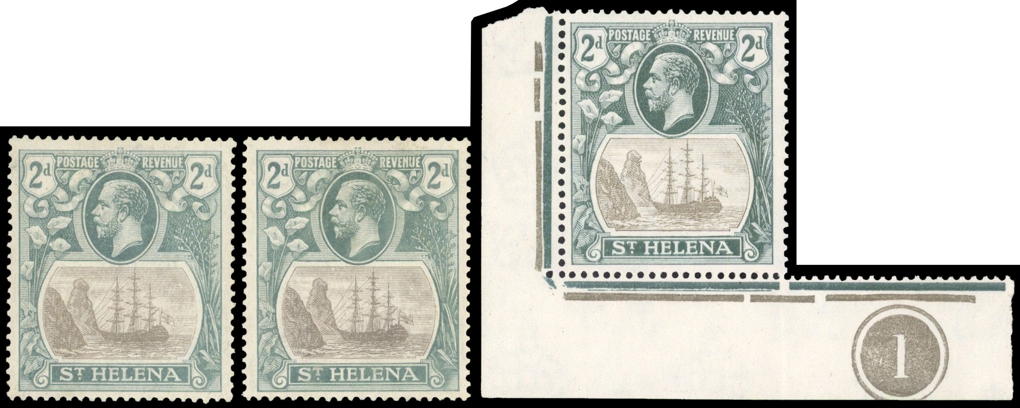 St Helena SG 100a-c mint