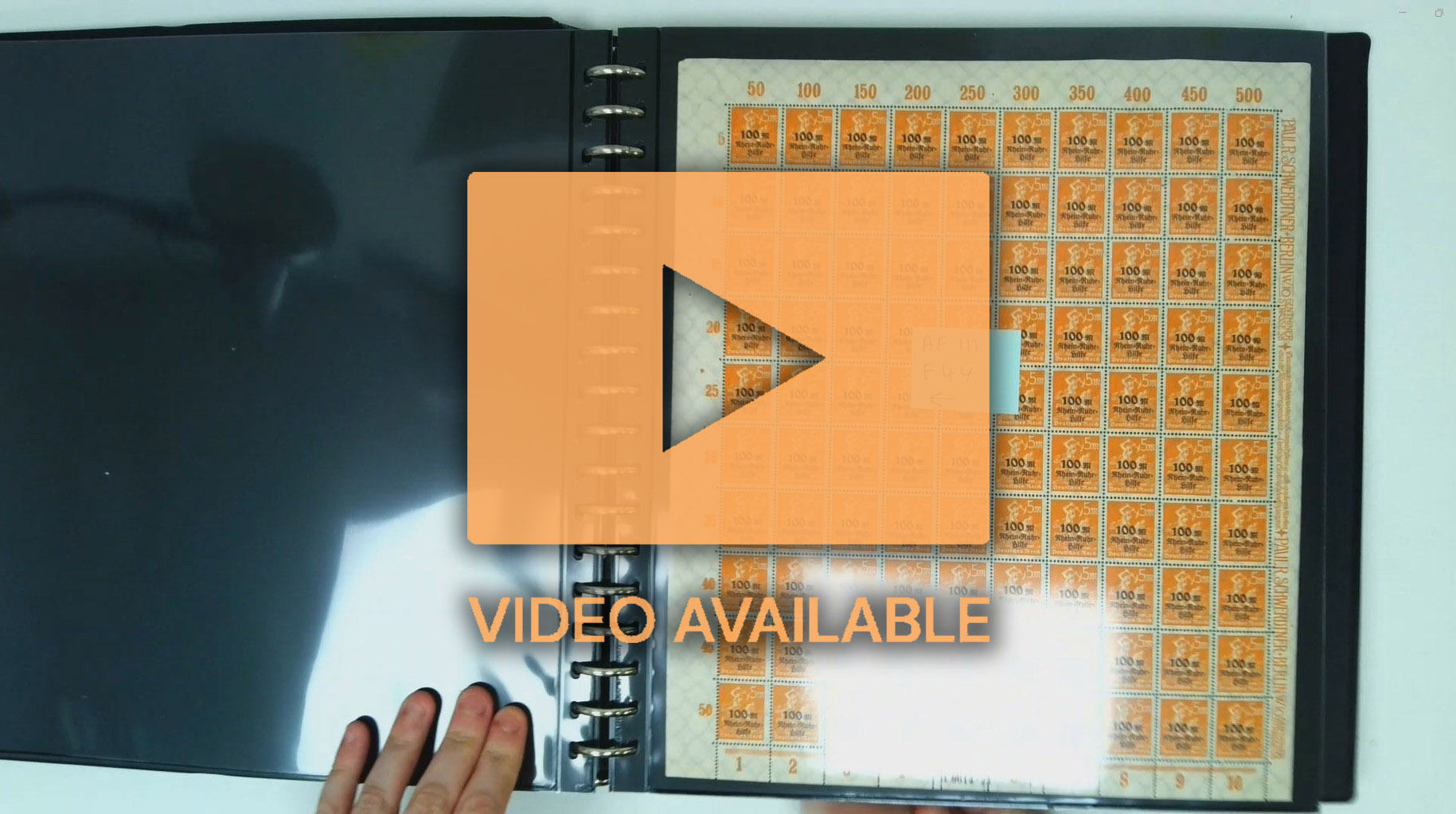 Germany 1923 Rhein and Ruhrhilfe Charity set in duplicated complete sheets